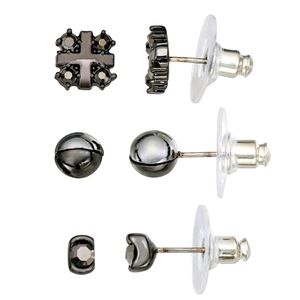 Simply Vera Vera Wang Hematite Stud Earring Set